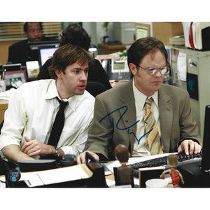 Rainn Wilson Autographed "The Office" 8X10 Photo (w/Jim)