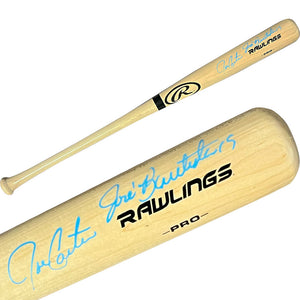 Jose Bautista/Joe Carter Autographed Rawlings Bat