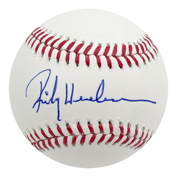 Rickey Henderson Autographed Rawlings OML Baseball