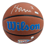 Shai Gilgeous-Alexander Autographed Oklahoma City Thunder Logo Basketball