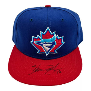 Homer Bush Autographed 1990s Toronto Blue Jays New Era Baseball Cap