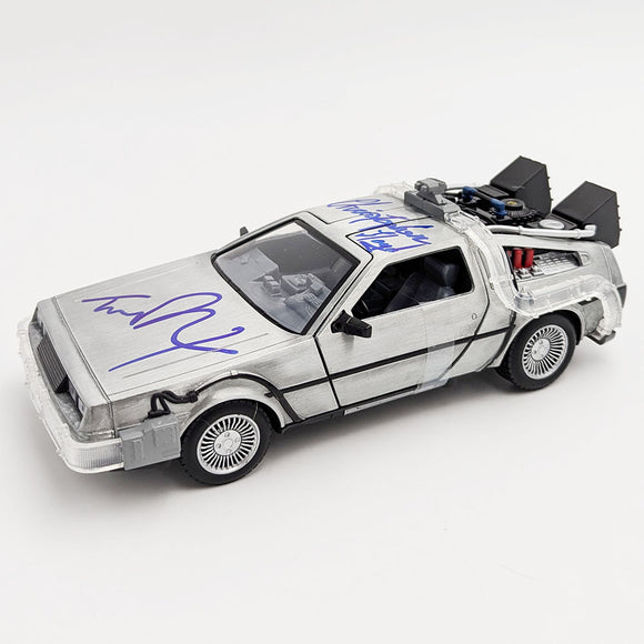 Michael J. Fox/Christopher Lloyd Autographed 1:24 Scale 