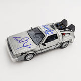 Michael J. Fox/Christopher Lloyd Autographed 1:24 Scale "Back to the Future" Time Machine
