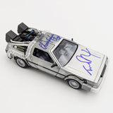 Michael J. Fox/Christopher Lloyd Autographed 1:24 Scale "Back to the Future" Time Machine