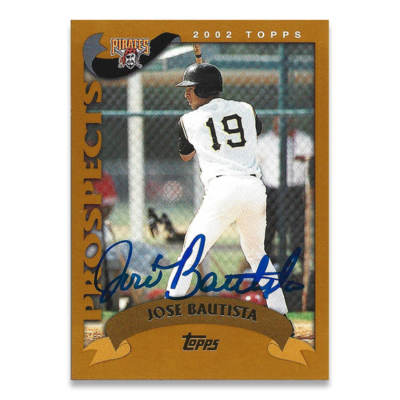 Jose Bautista Autographed 2002 Topps Prospects Rookie Card