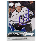 Adrian Kempe Autographed 2017-18 Upper Deck Young Guns #210 Autographed Rookie Card