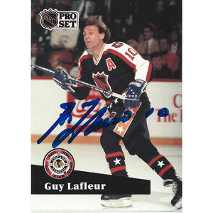 Guy Lafleur (deceased) Autographed 1991 Pro Set Hockey Card