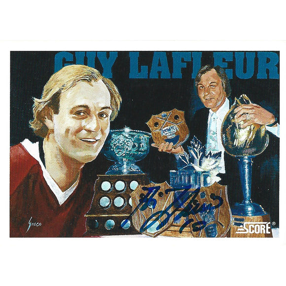 Guy Lafleur (deceased) Autographed 1991 Score Hockey Card (Awards)