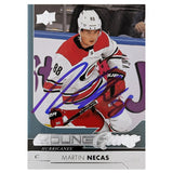Martin Necas Autographed 2017-18 Upper Deck Young Guns #464 Autographed Rookie Card