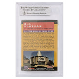 O.J. Simpson Autographed Buffalo Bills 1995 Enor Pro Football HOF #175 Football Card