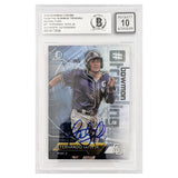 Fernando Tatis Jr. Autographed 2018 Bowman Chrome Hashtag Trending Refractors #FT RC Card
