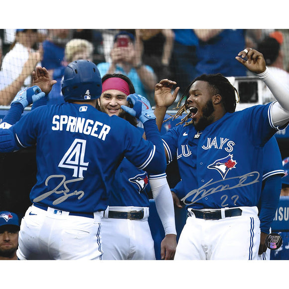 George Springer/Vladimir Guerrero Jr. Autographed Toronto Blue Jays 8X10 Photo (Photo 2)