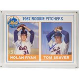 Nolan Ryan/Tom Seaver (deceased) Autographed New York Mets "1967 Rookie Pitchers" 12X17 Baseball Card Lithograph