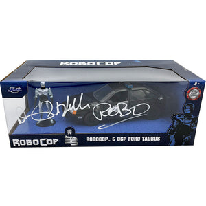 Peter Weller Autographed "Robocop" Figure + OCP Ford Taurus Detroit Police Car