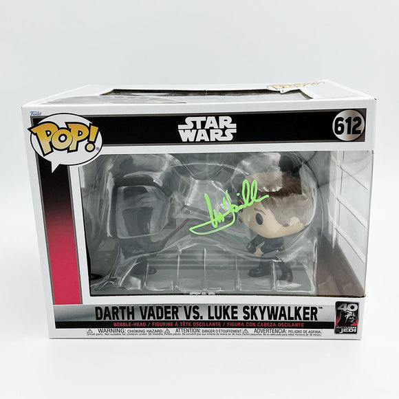 Mark Hamill Autographed 'Darth Vader vs. Luke Skywalker' Large Funko Pop! Moment Display