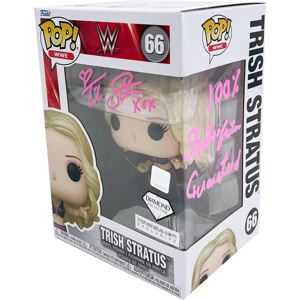 Trish Stratus Autographed Funko Pop Figure w Inscription Diamond Col Frozen Pond