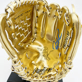 Barry Larkin Autographed Mini-Gold Glove Display
