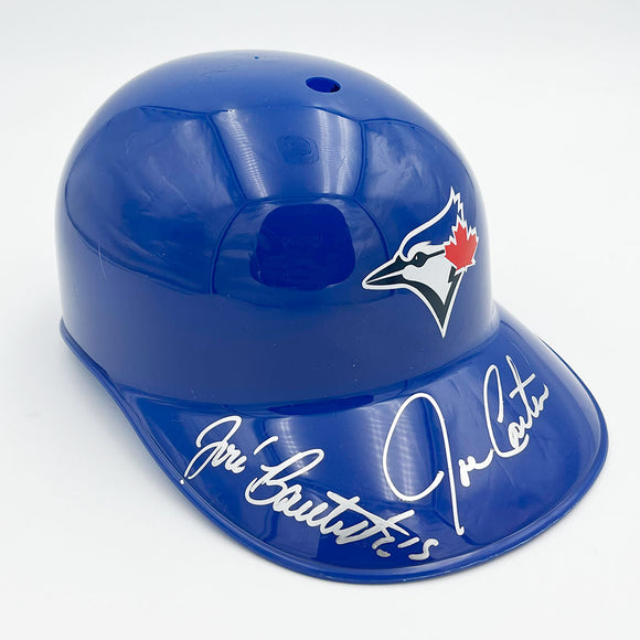 Jose Bautista/Joe Carter Autographed Souvenir Toronto Blue Jays Batting Helmet