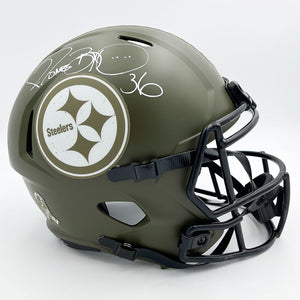 Jerome Bettis Autographed Pittsburgh Steelers "Salute to Service" Replica Helmet