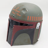 Temuera Morrison Autographed Star Wars Black Series Boba Fett Re-Armored Helmet