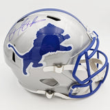 Barry Sanders Autographed Detroit Lions Throwback Replica Helmet