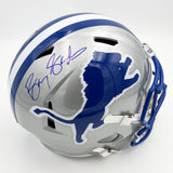 Barry Sanders Autographed Detroit Lions Throwback Replica Helmet