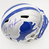 Barry Sanders Autographed Detroit Lions Throwback Replica Helmet