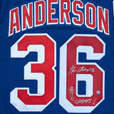 Glenn Anderson Autographed New York Rangers Pro Jersey (w/"94 SC CHAMPS!")