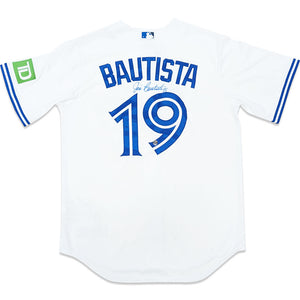 Jose Bautista Autographed Toronto Blue Jays Replica Jersey (White)