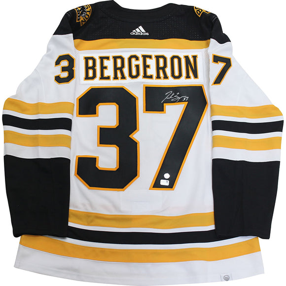 Patrice Bergeron Autographed 16x20 Photo Boston Bruins Retro