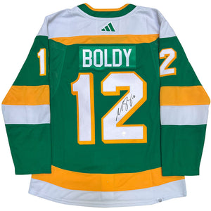 Matt Boldy Autographed Minnesota Wild Reverse Retro Pro Jersey