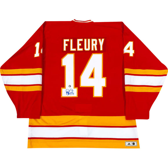 Theo Fleury Autographed Calgary Flames Pro Jersey