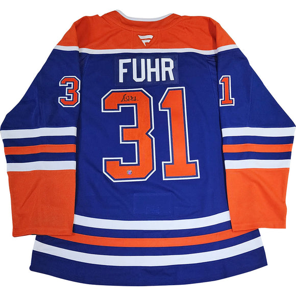 Grant Fuhr Autographed Edmonton Oilers Pro Jersey