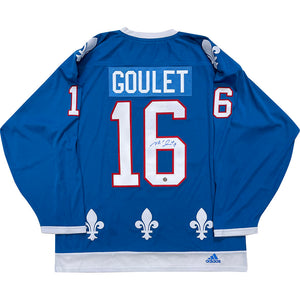 Michel Goulet Autographed Quebec Nordiques Pro Jersey