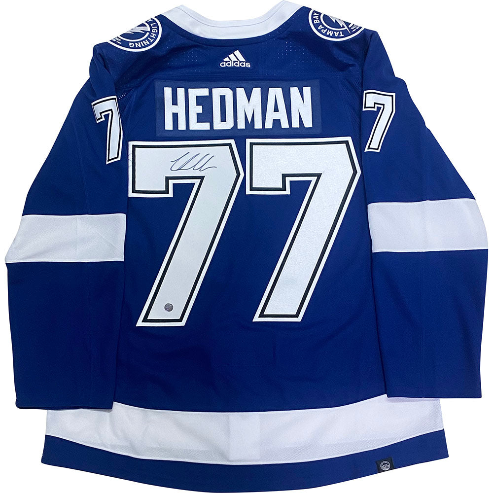 Victor Hedman Tampa Bay Lightning Autographed adidas Blue