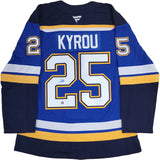 Jordan Kyrou Autographed St. Louis Blues Pro Jersey