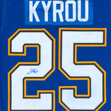 Jordan Kyrou Autographed St. Louis Blues Pro Jersey