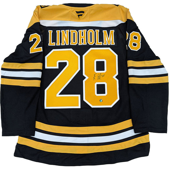 Elias Lindholm Autographed Boston Bruins Pro Jersey