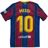 Lionel Messi Autographed 2020-21 FC Barcelona Replica Home Jersey