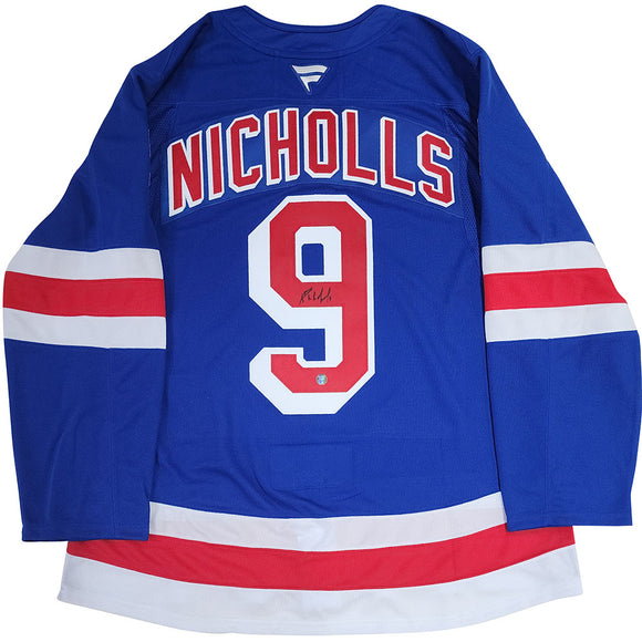 Bernie Nicholls Autographed New York Rangers Pro Jersey