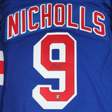 Bernie Nicholls Autographed New York Rangers Pro Jersey