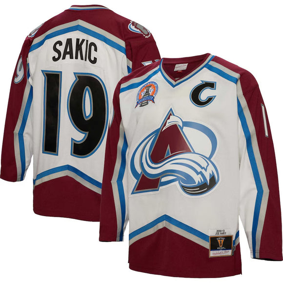 Pre-Order - Joe Sakic Autographed Mitchell & Ness Colorado Avalanche Jersey