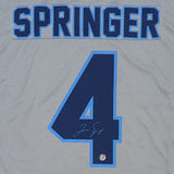 George Springer Autographed Toronto Blue Jays Stadium Giveaway Football Jersey (Blue)