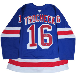 Vincent Trochek Autographed New York Rangers Pro Jersey