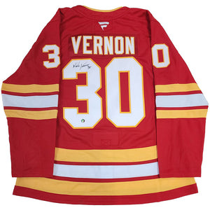 Mike Vernon Autographed Calgary Flames Pro Jersey