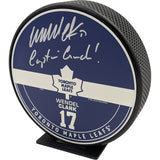 Wendel Clark Autographed Toronto Maple Leafs 8" Mega Puck w"Captain Crunch!"