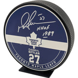 Darryl Sittler Autographed Toronto Maple Leafs 8" Mega Puck w"HOF 1989"