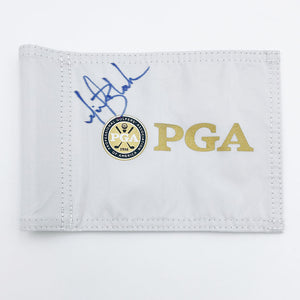 Michael Block Autographed PGA Mini-Pin Flag