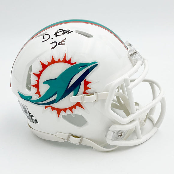 De'Von Achane Autographed Miami Dolphins Mini-Helmet