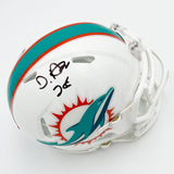 De'Von Achane Autographed Miami Dolphins Mini-Helmet